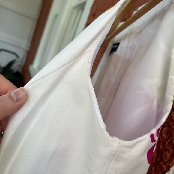 JONES NEW YORK Size 10 Sheath Dress Sleeveless Tropical Retro Bold Floral Print - Picture 3 of 5